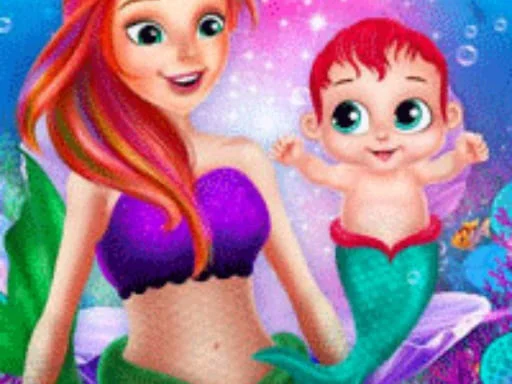 Mermaid Newborn Baby Care Games